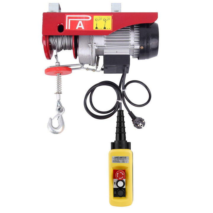 Crane Chain Push Button Switch with Emergency Stop, Station Hanging Lift Regulator, Chain Tap Control Switch (8 Buttons