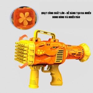 Đồ chơi bắn bong bóng xà phòng 32 nòng hình khủng long nhựa ABS an toàn đồ chơi bắn bong bóng loại to tiêu chuẩn cho bé