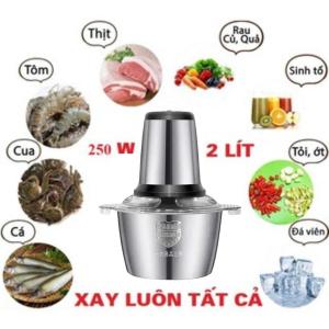 Máy Xay Thịt Đa Năng Máy Xay Thịt Cối Xay Inox 304 Dung Tích 2L 4 Lưỡi Dao Thép Không Gỉ Nhiều Chế Độ Xay Chống Vỡ Bền Bỉ Xay Sinh Tố Thịt Cá Rau Củ Hoa Quả