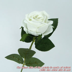 1PC Velvet Flowers Artificial Long Stems Realistic Silk Rose Bouquets Wedding Decorations Bridal Shower Faux Floral Arrangements Spring Party Home Table Decor