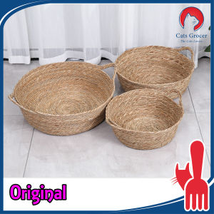 Cats Grocer Mangkok Buatan Dari Rotan Kucing Cat Scratch Cane Made Stronger Foundation Tahan Lama Besar Kucing tidur main
