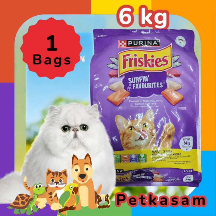 Friskies สูตรรวมมิตรปลาทะเล 6kg บำรุงผิวหนังและขน