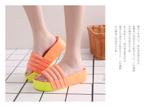 [Free Shipping] Summer One-Strap Platform Sandals For Women Fashionable And Casual With Color-Blocking Design Rhinestone Embellishments And Versatile Flat Soles For Outdoor Wear