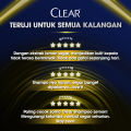 CLEAR Shampoo Anti Ketombe Lemon Bersih & Segar, Kesegaran Tahan Lama 48 Jam dan Lawan Minyak dengan 10x super vitamin - 300 ml. 