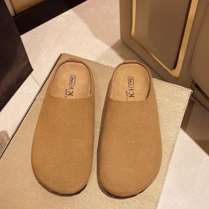 [Free Shipping] Soft-soled womens 2025 spring new thick-soled closed-toe slip-on mules for summer outdoor wear
