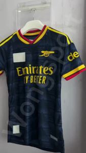 Áo bóng đá áo cầu thủ áo sân khách Arsenal mẫu mới 26/27 huy hiệu Premier màu vàng có thể in tên và số size S-2XL. # PY0127