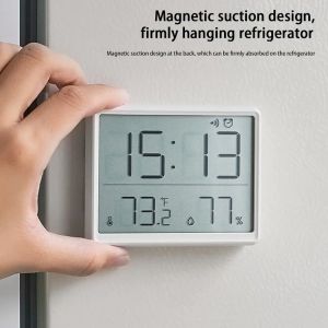 JD-8218 Jam Digital Meja Design Ultra Tipis Jam Dinding Digital Mini Sederhana Elegant Fitur Alarm Bisa Tempel Kulkas dan Di meja