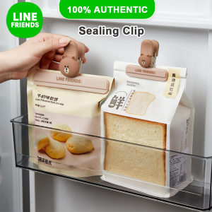 100% Authentic Line Friends Food Freshness Sealing Clip Moistureproof Snack Klip Seal Clamp BROWN LFB27