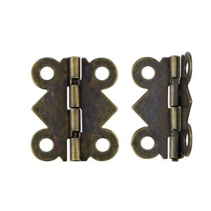 10Pcs Decorative Cabinet Butterfly Hinge Antique Vintage Jewellery Box Hinge Fittings Gold Butterfly Door Hinge Furniture