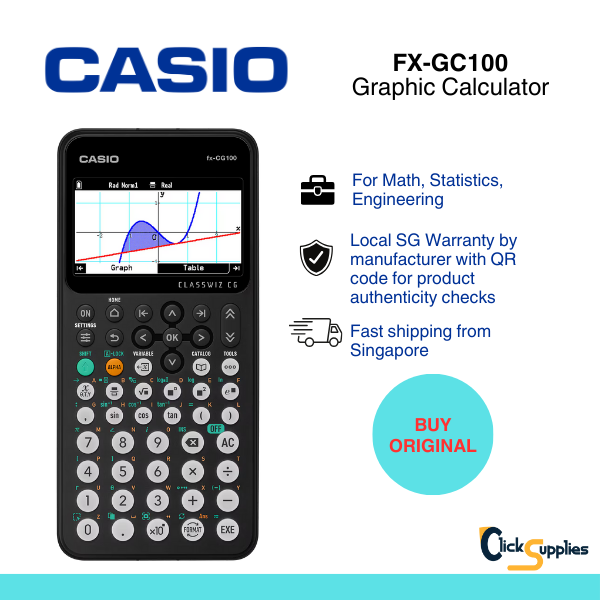 Casio FX-CG100 Graphic Calculator Python Programming FXCG100 FX-CG100 ...