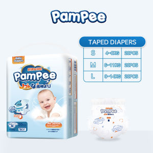 PAMPEE 20PCS Tape Pull-up Pants Baby Diaper Size S-XXL Soft Summer Breathable