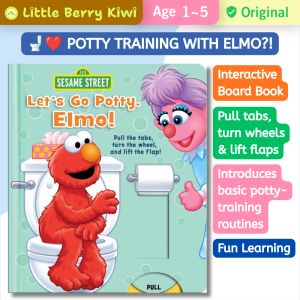 Sesame Street: Lets Go Potty Elmo! | Age 1-5 | Board Book | Children Toddler Story Learning Potty Training Book Bedtime Story Birthday Gift