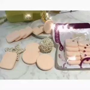 10 Pieces Round Edged Sponge Puff for Foundation Liquid Dry Wet Use BB Cream Square Makeup Cotton Beauty Tools for Any Skin Type