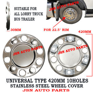 J20S13 CHROME 10HOLES WHEEL COVER STAINLESS STEEL FOR ALL LORRY TRUCK 10HOLES