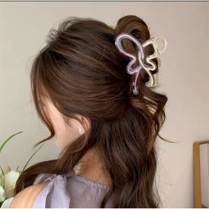 Klip Rambut Rama-rama Butterfly Cross hair clip hair pin rambut pin Besar Claw Penyepit Rambut蝴蝶彩色夹子发夹后脑勺大夹嘴夹头发夹