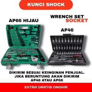 Kunci SOCK apr46pc garansi resmi fullset socket set sok shock alat tukang yg Redy APR JAPAN AP46