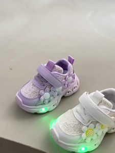 2026 Girls Light Up Sneakers LED Fashion Kids Running Shoes with Soft Sole Cute LED Shoes for Little & Middle Kids2026