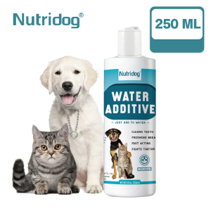 Nutridog Water Additive Pet Mouthwash Pet Drink Tooth Cleaning Water : Remove Bad BreathTarget Plaques TarterStains&Freshens BreathCat&Dog  Oral Cleaning