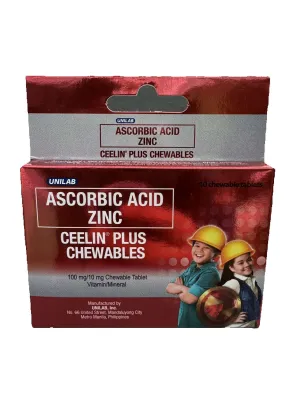 Ceelin Plus Chewables Ascorbic Acid Zinc 10 chewable tablets
