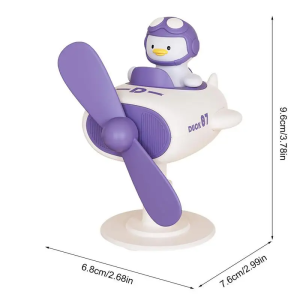 Quiet Desk Fan Duck Pilot Bedside Air Circulator Fan Portable Lightweight Cooling Device Multi-Angle Adjustment Cooler For