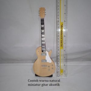 Miniatur Gitar Akustik Miniatur Gitar Kayu Tinggi 25 cm Kwalitas Oke Untuk Kado Hadiah Koleksi dan Panjangan