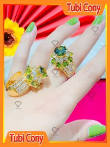 Nhẫn Nữ N532 Màu Xanh Rêu Phong Cách Âu Mỹ - Mang đi chơi đi tiệc rất sang