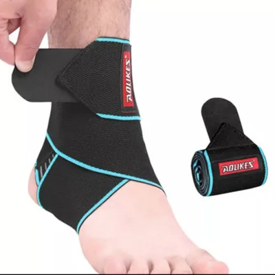 AOLIKES 1PCS Silicone Ankle Support Strap Basketball Football Professional Adjustable Ankle Sleeve Wrap Protection Ankle Brace-FH17