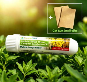 Mullein Lung Herbal Inhaler with Antibacterial Anti-Inflammatory Antioxidants