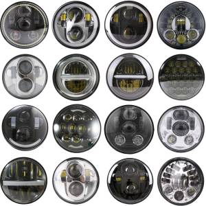 Newest 5 Inch Motorcycle LED Headlight for Dyna Softail Sportster 883 XL883 FXCW 5 3/4" led DRL 50W motorbike headlamp