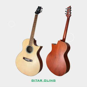 Gitar Cort NDX 20 Cutaway (Lancip) Akustik Elektrik Senar String Guitar – Natural & Hitam – Suara Nyaring Gratis Packing Kayu