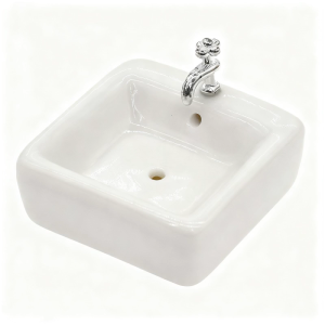 Miniature Bathroom Vanity Sink Precisions Crafted Ceramic 1:12 Dollhouses Decorations Accessory For Creative Playing