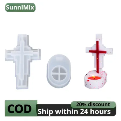 Silicone Candle Molds Cross Shape Candle Mold Cross Candlestic Candle Moulds DIY Candle Making Supplies for Christmas Wedding Dinner