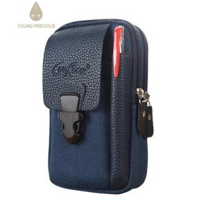 Canvas Men Waist Belt Bags Business Sports Casual Male Zip Mobile Phone Pouches for Outdoor Shopping