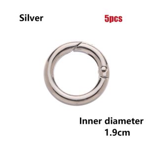NOBLELUX 2/5pcs 10/12/16/19mm Round Push Trigger Zinc Alloy Hooks Carabiner Purses Handbags Spring O-Ring Buckles Snap Clasp Clip Bag Belt Buckle