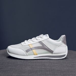 ali9 Womens White Shoes 2024 Summer New Korean Style Casual Shoes Breathable Soft-Soled Mesh Surface Lightweight Cortez Womens Shoes