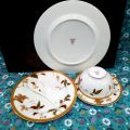 Bộ 5 món Noritake gốm sứ đĩa và chén - Noritake SLAY bone china Plates + bowl Dinner Set ( Set of 5 Pcs). 