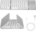 KEYBOARD LIPAT WIRELESS BLUETOOTH - Foldable Wireless Keyboard & Touchpad Bluetooth Lipat Mac iPad hp ios laptop Android Komputer PC pro Folding Keyboard Portable. 