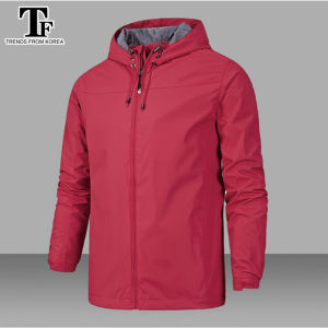 TF เสื้อแจ็คเก็ตกันลม เสื้อแจ็คเก็ตมีฮู้ดผู้ชาย เสื้อกันหนาวมีซิป เสื้อกันหนาว หนานุ่ม ให้ความอบอุ่นดี มี 7 สีให้เลือก