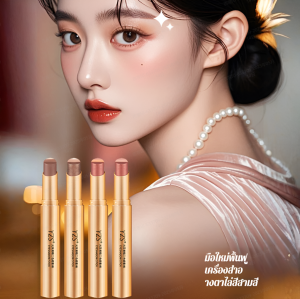 ดินสออายแชโดว์ อายแชโดว์สามสี กระจ่างใสขึ้น ในสัมผัสเดียว ไม่หลุดง่าย ประกายมุกและละเอียดอ่อน กันน้ํา ติดทนนาน อายแชโดว์ แบบแท่ง 3 สีในแท่งเดียว