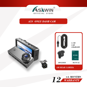 Asawin A5 dash cam for car Camera recorder front and rear 3.16 Inch IPS dash camera night vision Auto cycle video