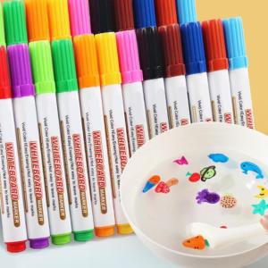 12PCS Kids Safe Floating Markers 12 Color Whiteboard Markers Erasable Whiteboard Markers Pens for Classroom Activity