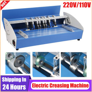 【Local delivery】20.5 Inch Electric Creasing Machine 3 In 1 Electric Paper Creasing Machine 520mm Card Folding Dotted Line Cutting Scoring Scorer Creaser 
