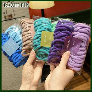 RAZIE BIN ที่คาดผมยางยืด50ชิ้น เซ็ตสำหรับเด็กผู้หญิงอุปกรณ์เสริมผมผ้าไนลอนสีสันสดใสของขวัญสำหรับเด็ก
