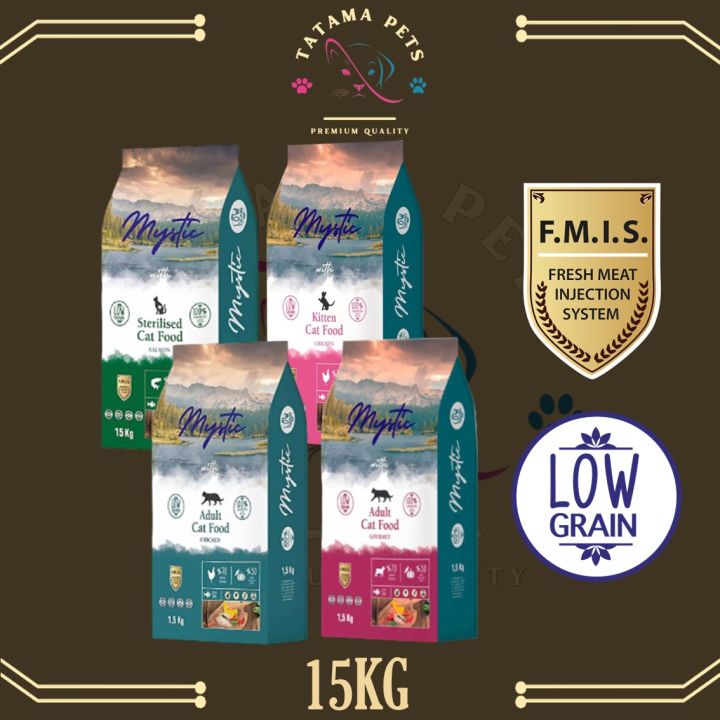 Mystic Low Grain Cat Dry Food 15KG (Cat Dry Food Makanan