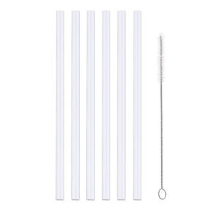 [HUSTOM] COD ชุดแก้วพลาสติกใสพร้อมหลอดสำหรับเปลี่ยนขนาด40ออนซ์6แพ็กใช้ซ้ำได้สำหรับการเดินทางแก้วน้ำน้ำแข็ง