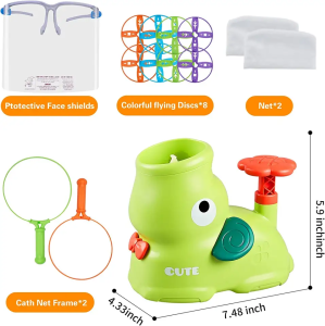 Outdoor Yard Sport Flying Disc Launcher Toys Exercise Activity Foot Saucer Catching Game Frisbee Launcher Outside Toys for Kids