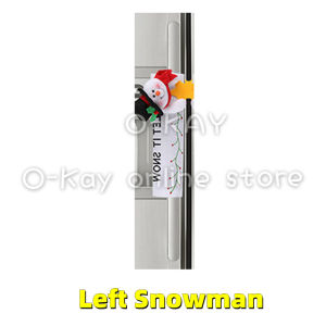O-KAY Refrigerator Door Handle Cover Christmas Decor Santa Claus Snowman Elk