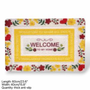 MOMO Aesthetic Floral Welcome Basahan Doormat Pink Flower Design for Bedroom Living Room Entrance Large Floor Mat Non-slip Absorbent Bath Mat Kitchen Rug High Quality Home Buddies PH Choice Ready Stock COD Fast Shipping Sulit PH