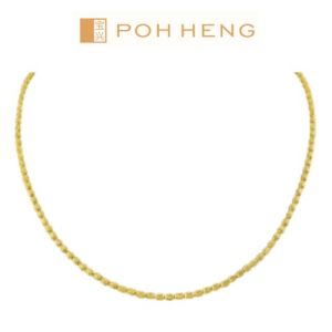Poh Heng Jewellery 22K Beaded Necklace in Yellow Gold [Price By Weight]