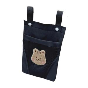 Kids Bike Front Bag Storage Compartment Lovely Cartoon Design 600D Fabric Strollers Hanging Bag for Outdoor Play